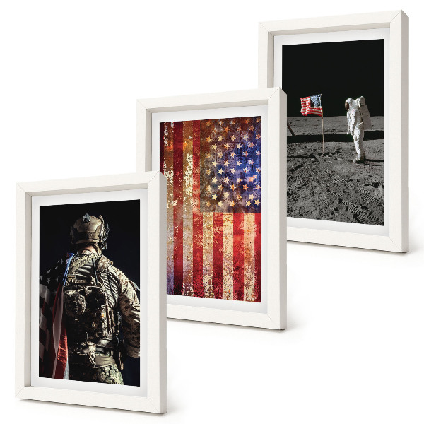 Photo frame wall American national symbols USA flag