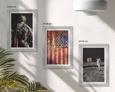 Photo frame wall American national symbols USA flag