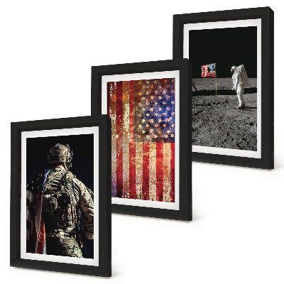 Photo frame wall American national symbols USA flag