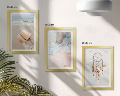 Photo frame wall Abstract sea reading book and boho dream catcher