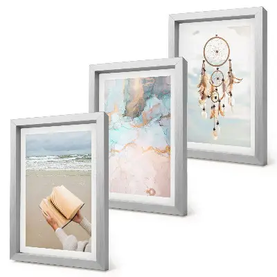 Photo frame wall abstract sea, book, and boho dream catcher design