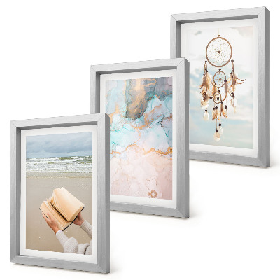 Photo frame wall Abstract sea reading book and boho dream catcher