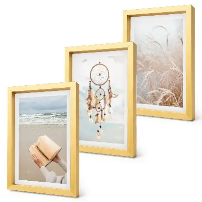 Photo frame wall peaceful landscapes with delicate summer views in a boho style