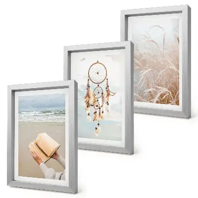 Photo frame wall peaceful landscapes with delicate summer views in a boho style