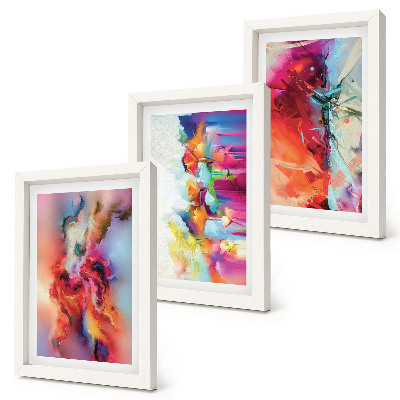 Photo frame wall Colorful abstractions with dynamic forms and shapes