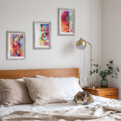 Photo frame wall Colorful abstractions with dynamic forms and shapes