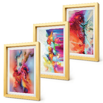 Photo frame wall Colorful abstractions with dynamic forms and shapes
