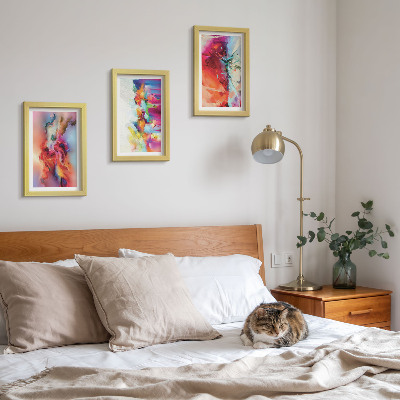 Photo frame wall Colorful abstractions with dynamic forms and shapes