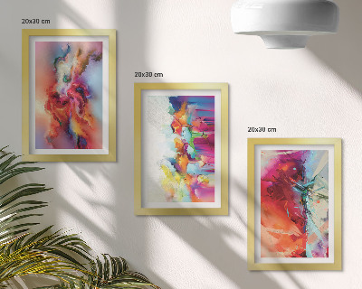 Photo frame wall Colorful abstractions with dynamic forms and shapes