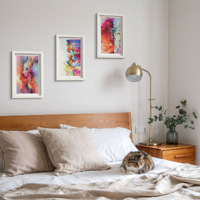Photo frame wall Colorful abstractions with dynamic forms and shapes