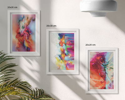 Photo frame wall Colorful abstractions with dynamic forms and shapes