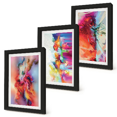Photo frame wall Colorful abstractions with dynamic forms and shapes