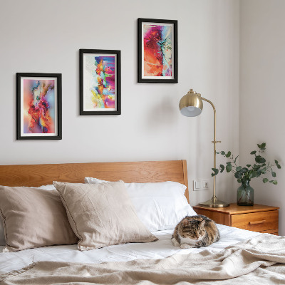 Photo frame wall Colorful abstractions with dynamic forms and shapes