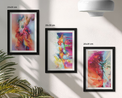 Photo frame wall Colorful abstractions with dynamic forms and shapes