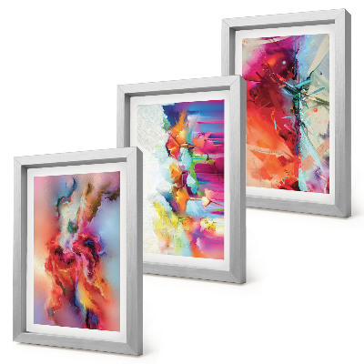 Photo frame wall Colorful abstractions with dynamic forms and shapes