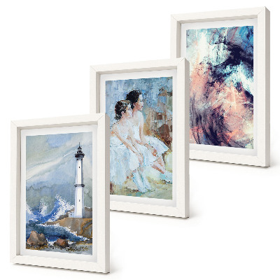 Photo frame wall Painted abstract lighthouse and dancers