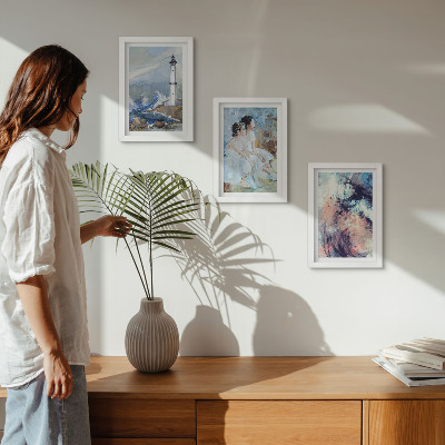 Photo frame wall Painted abstract lighthouse and dancers