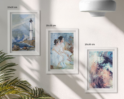 Photo frame wall Painted abstract lighthouse and dancers