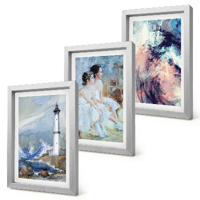 Photo frame wall Painted abstract lighthouse and dancers