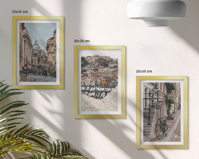 3-piece wall art set Charming city streets with views of the port and buildings