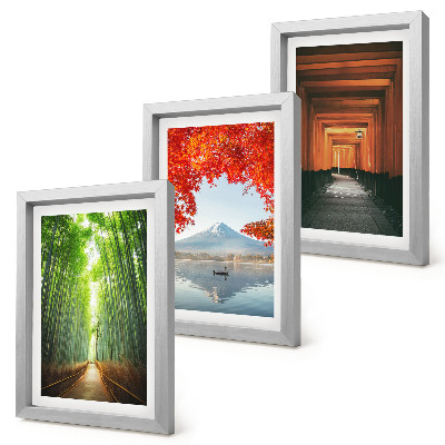 Photo frame wall Bamboo forest Mount Fuji torii path landscapes of Japan