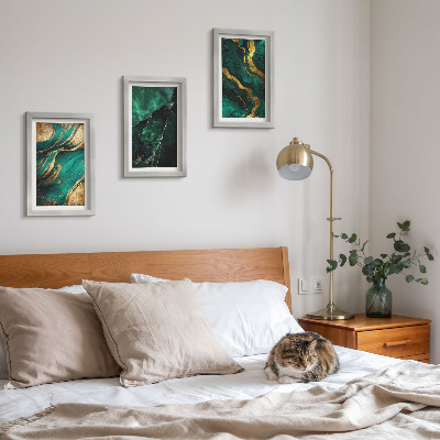 3-piece wall art set Elegant abstract stone patterns
