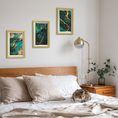 3-piece wall art set Elegant abstract stone patterns