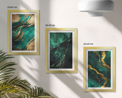 3-piece wall art set Elegant abstract stone patterns