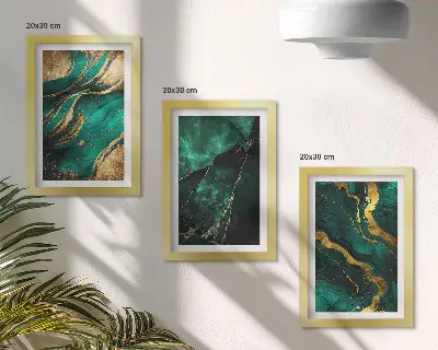 3-piece wall art set with elegant abstract stone patterns