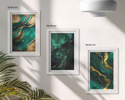 3-piece wall art set Elegant abstract stone patterns