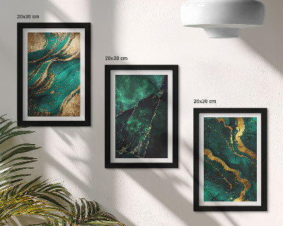 3-piece wall art set Elegant abstract stone patterns
