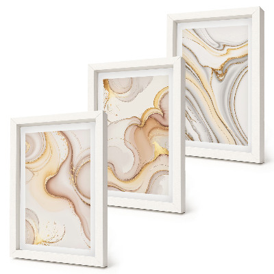 3-piece wall art set Linear abstract motifs stylish decoration
