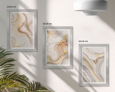 3-piece wall art set Linear abstract motifs stylish decoration