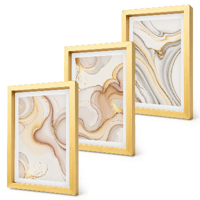 3-piece wall art set Linear abstract motifs stylish decoration