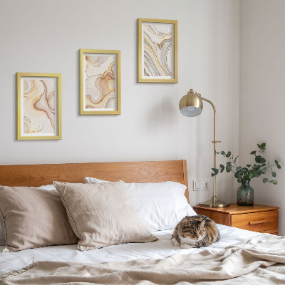 3-piece wall art set Linear abstract motifs stylish decoration