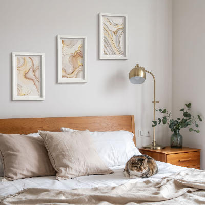 3-piece wall art set Linear abstract motifs stylish decoration