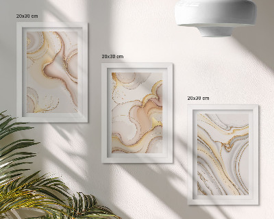 3-piece wall art set Linear abstract motifs stylish decoration