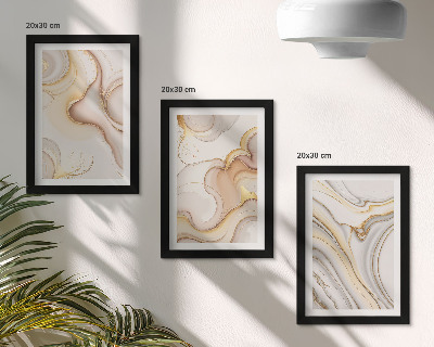 3-piece wall art set Linear abstract motifs stylish decoration