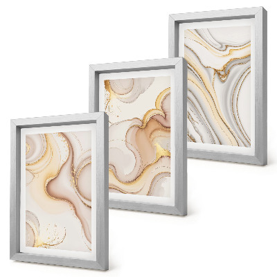3-piece wall art set Linear abstract motifs stylish decoration