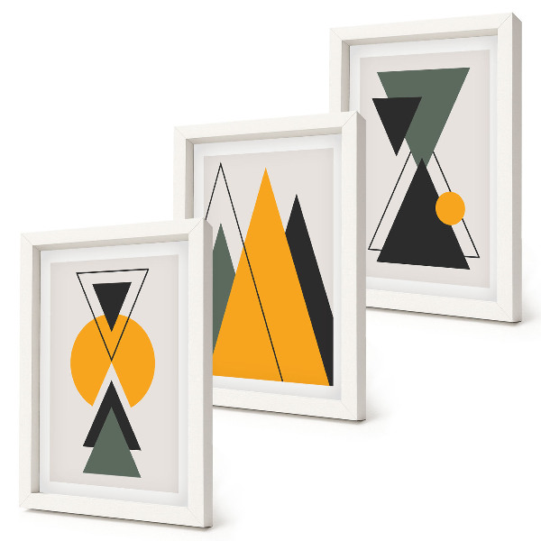 Photo frame wall Abstract geometric shapes