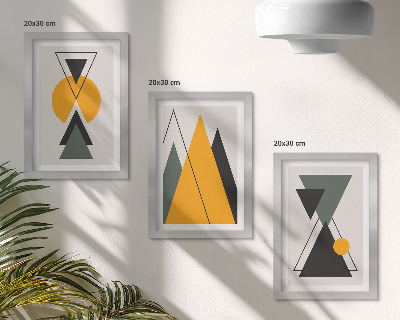 Photo frame wall Abstract geometric shapes