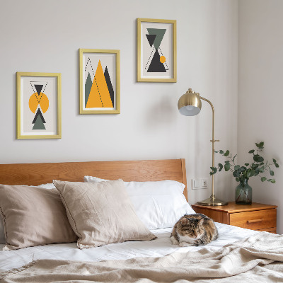 Photo frame wall Abstract geometric shapes