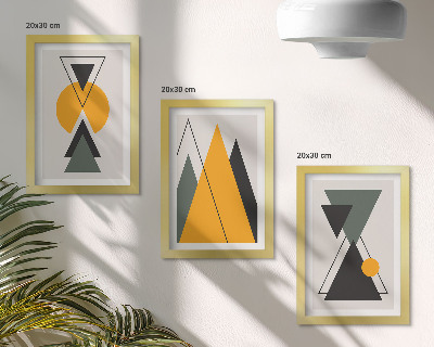 Photo frame wall Abstract geometric shapes