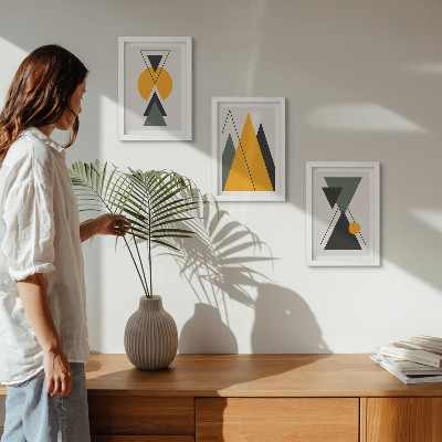 Photo frame wall Abstract geometric shapes