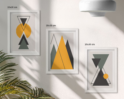 Photo frame wall Abstract geometric shapes
