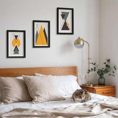 Photo frame wall Abstract geometric shapes
