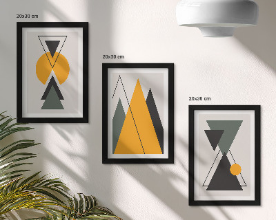 Photo frame wall Abstract geometric shapes