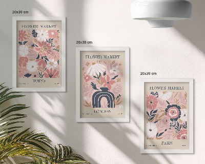 Photo frame wall Floral motifs in Tokyo, London and Paris