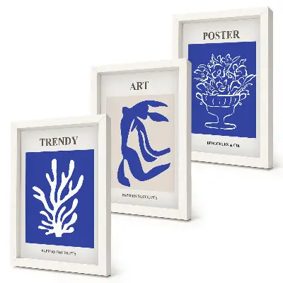 Photo frame wall with Henri Matisse abstract art posters