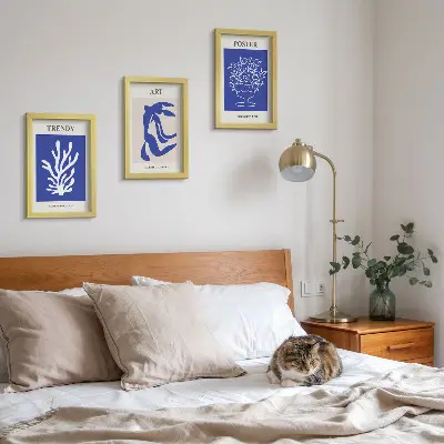 Photo frame wall with Henri Matisse abstract art posters